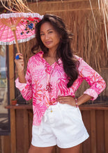 Load image into Gallery viewer, Place Du Soleil - Rosa Pink Orange Coral Blouse
