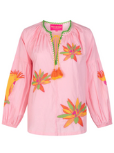Load image into Gallery viewer, Place Du Soleil - Rosa Lilies Embroidered Blouse
