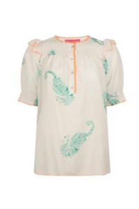Place Du Soleil - Blouse White Seahorse - S23 444