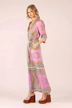 Load image into Gallery viewer, Lola - Aria Pink Blue Norman Satin Dress
