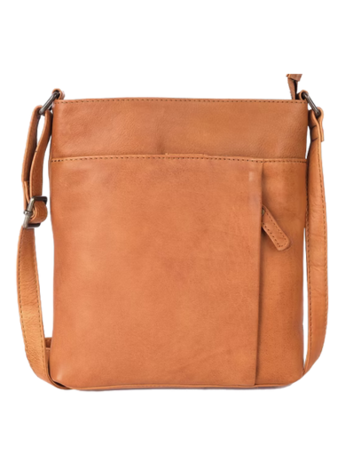 Rugged Hide- Barcelona Cross Body Bag - Tan