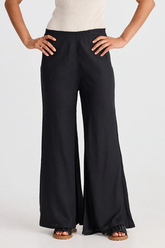 The Shanty - Sicily Pant - Black Linen Blend