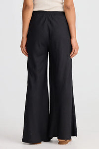 The Shanty - Sicily Pant - Black Linen Blend