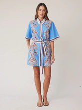 Load image into Gallery viewer, State Of Embrace - Shirt Dress Mini - Blue Deco Stripe
