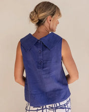 Load image into Gallery viewer, See Saw - Linen Button Back Cowl Neck Top
