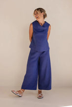 Load image into Gallery viewer, See Saw - Linen Button Back Cowl Neck Top
