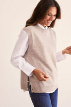 Load image into Gallery viewer, See Saw - Merino Wool Vest With Side Button - Natural
