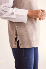 Load image into Gallery viewer, See Saw - Merino Wool Vest With Side Button - Natural
