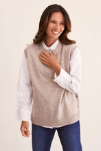 Load image into Gallery viewer, See Saw - Merino Wool Vest With Side Button - Natural
