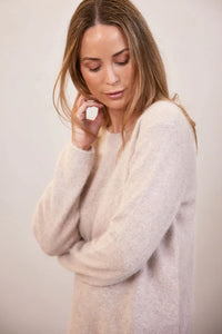 See Saw - Angora Nylon Sweater - Oatmeal