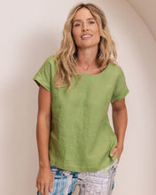 Load image into Gallery viewer, See Saw - Linen Cap Sleeve Button Top
