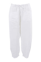 Load image into Gallery viewer, See Saw - Linen 7/8 Drawstring Pant - White
