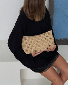 Saben - Claudia Crossbody Bag - Raffia Braid