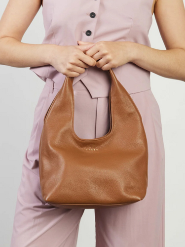 Saben - Kiki Shoulder Bag - Tan Lightly Milled