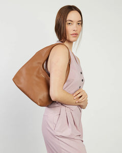 Saben - Kiki Shoulder Bag - Tan Lightly Milled