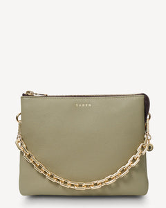 Saben - Matilda Crossbody Bag - Eucalyptus & Chunky Chain