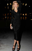 Load image into Gallery viewer, Sacha Drake - Cassieopeia Dress - Black Gold Lurex
