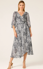 Load image into Gallery viewer, Sacha Drake - Florentine Wrap Dress - Navy/White Floral

