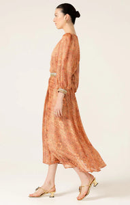 Sacha Drake - Love Bird Dress - Coral Peach Flower