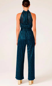 Sacha Drake - Marble Sky Jumpsuit - Turquoise Lurex
