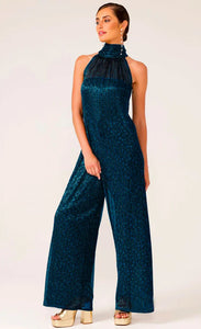 Sacha Drake - Marble Sky Jumpsuit - Turquoise Lurex