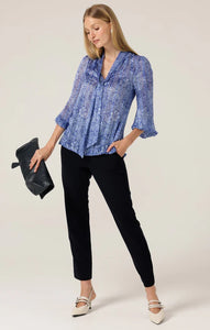 Sacha Drake - Mountain Blue Bird Blouse - Periwinkle Flower