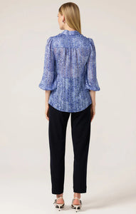 Sacha Drake - Mountain Blue Bird Blouse - Periwinkle Flower