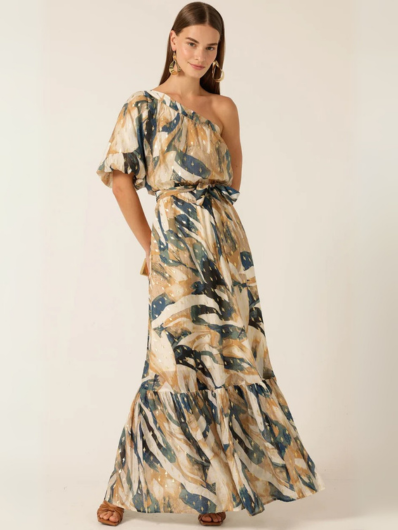Sacha Drake - Oliviera Maxi Dress - Navy Sand Gold