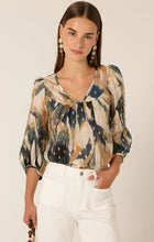 Load image into Gallery viewer, Sacha Drake - Zoey Blouse - Navy Sand Gold
