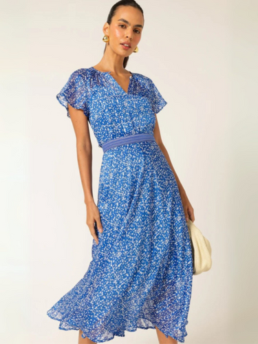 Sacha Drake - Renee Midi Dress - Cobalt White