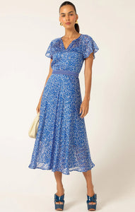 Sacha Drake - Renee Midi Dress - Cobalt White