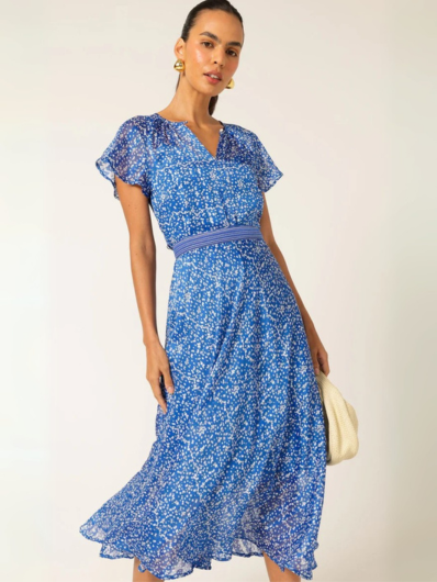 Sacha Drake - Renee Midi Dress - Cobalt White