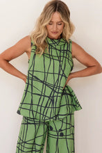 Load image into Gallery viewer, See Saw - Linen Cowl Neck Button Back Top - Tokyo Streets
