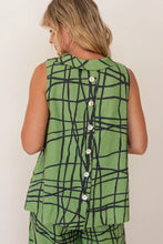 Load image into Gallery viewer, See Saw - Linen Cowl Neck Button Back Top - Tokyo Streets
