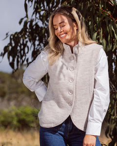 See Saw - High Collar Vest - Natural
