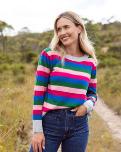 See Saw - Multi Stripe Sweater - Brights Combo