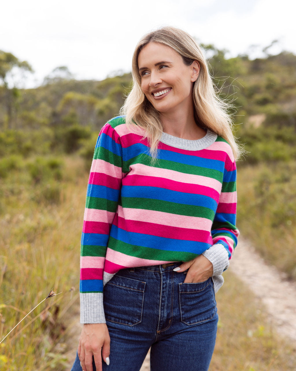See Saw - Multi Stripe Sweater - Brights Combo