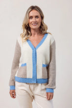 Load image into Gallery viewer, See Saw - Spliced Moss Stitch Cardi - Powder Blue
