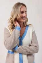 Load image into Gallery viewer, See Saw - Spliced Moss Stitch Cardi - Powder Blue
