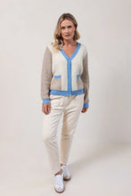 Load image into Gallery viewer, See Saw - Spliced Moss Stitch Cardi - Powder Blue
