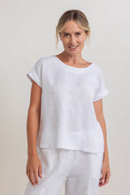 Load image into Gallery viewer, See Saw - Linen Cap Sleeve Button Top
