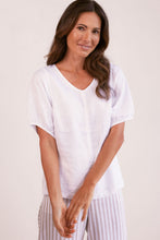 Load image into Gallery viewer, See Saw - Linen V Neck Swing Top
