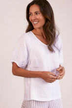 Load image into Gallery viewer, See Saw - Linen V Neck Swing Top
