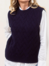 Load image into Gallery viewer, See Saw - Cashfeel Knit Vest - Navy
