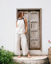Load image into Gallery viewer, See Saw - Boatneck Tank - Natural/Navy
