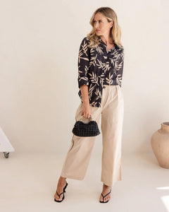 See Saw - 100% Cotton Shirt - Leaf Print