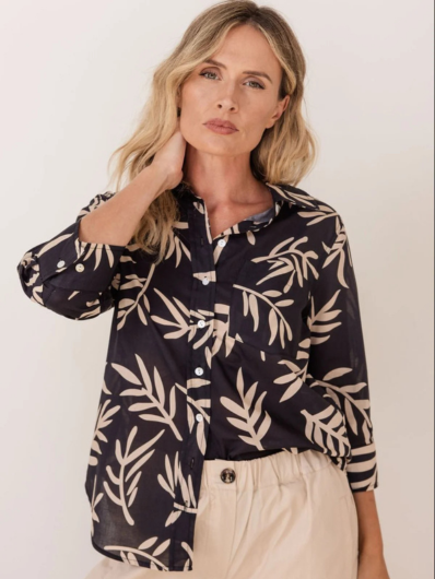 See Saw - 100% Cotton Shirt - Leaf Print