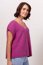 Load image into Gallery viewer, See Saw - Llama Boxy Vest - Magenta
