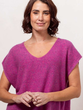Load image into Gallery viewer, See Saw - Llama Boxy Vest - Magenta
