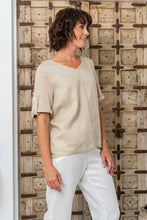 Load image into Gallery viewer, See Saw - Mixed Linen T-Shirt - Flax
